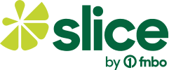 Slice by FNBO logo showcasing a green leaf design.