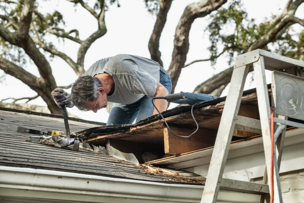 storm damage roof repair in Prescott