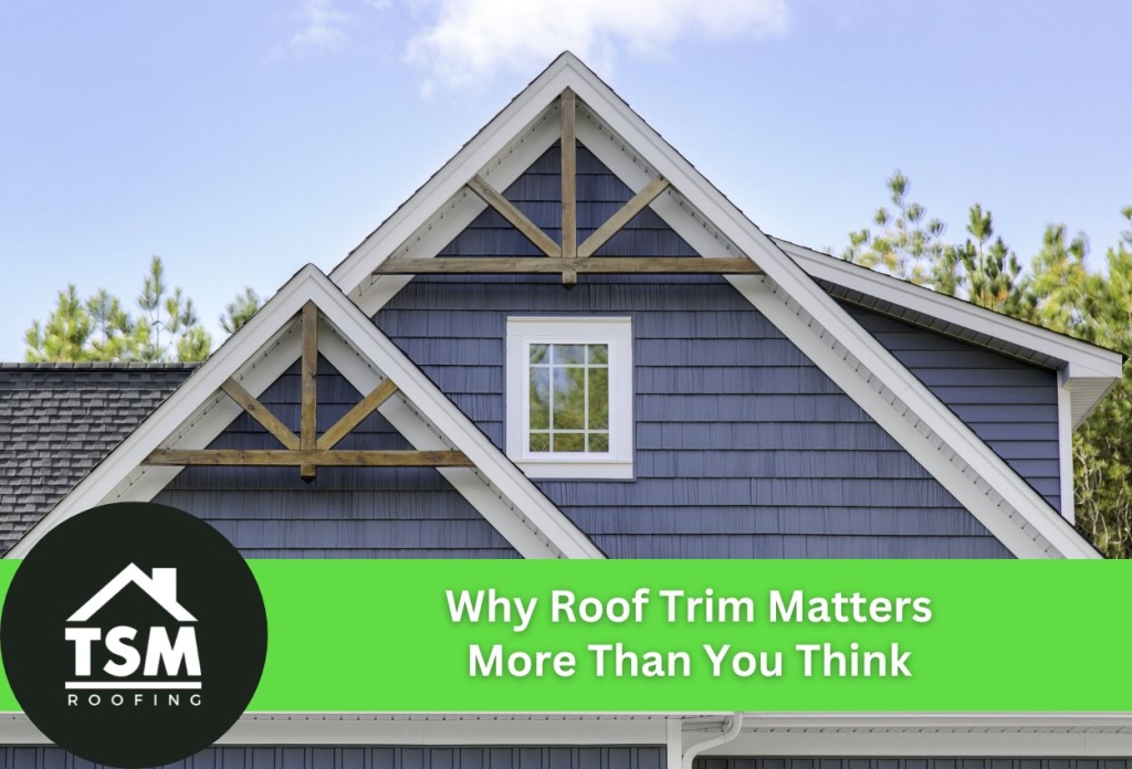 Stylish roof trim on modern house.