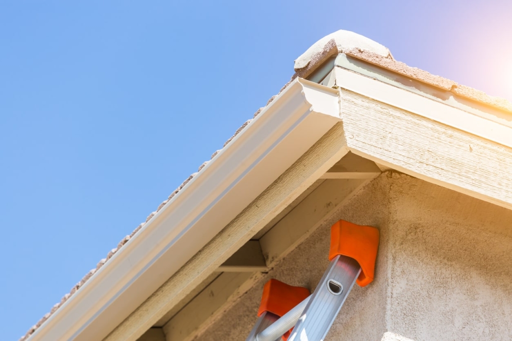 a ladders on a roof